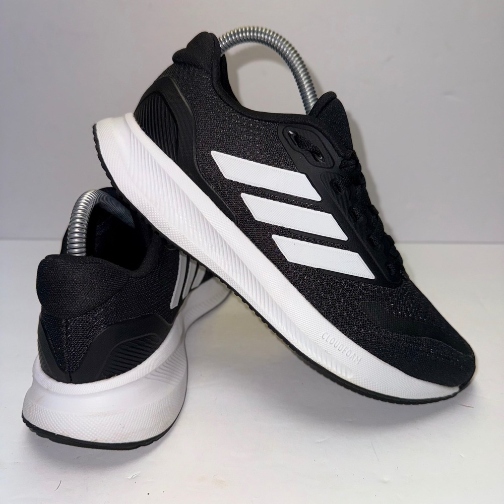 Adidas Runfalcon 5 Running Shoes Womens Size 7 Black White Cloudfoam IH7759